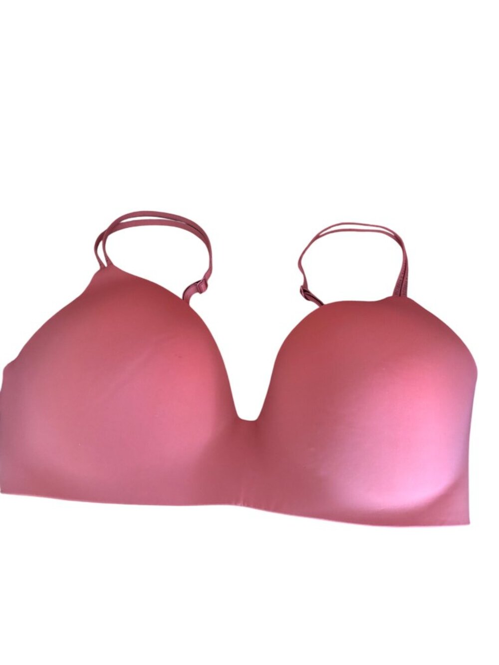 Victorias Secret Lightly Lined T-Shirt Bra 38DD Coral Pink Wireless Comfort